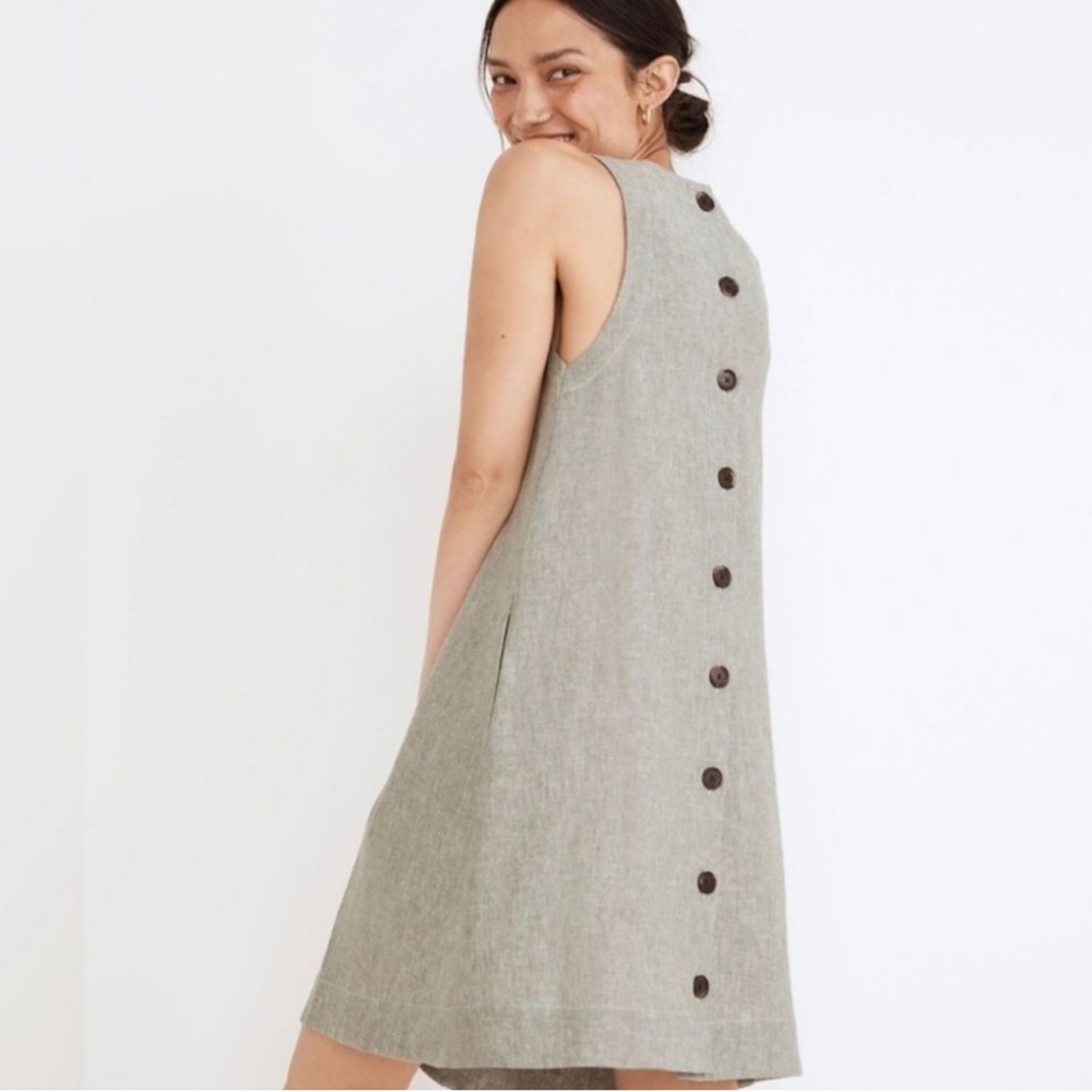 Madewell Linen-Cotton Tank Mini Dress